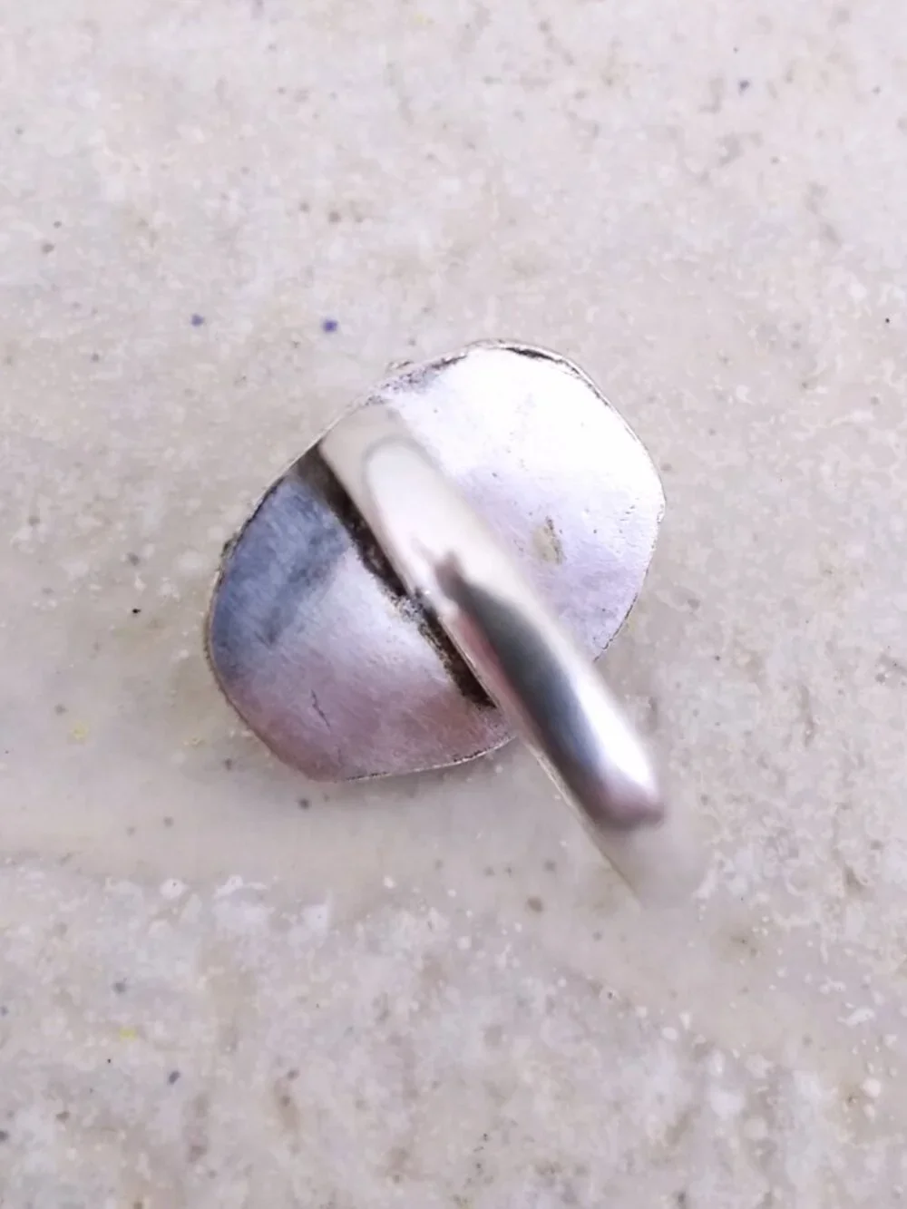 Sz 6.5 ~ Pale Green Amazonite Ring! SilverPlated - Boho Girlie Feminine Festival